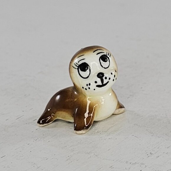 Vintage Bug House Bone China Bay Seal Sea Lion Miniature Figurine - Picture 8 of 8